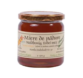 Miere ecologica: acizi organici, bioflavonoide, vitamina C si vitaminele grupului B si enzime. Este mult mai bogata in saruri minerale (calciu, magneziu fier, potasiu, fosfor, seleniu) decat mierea florala.