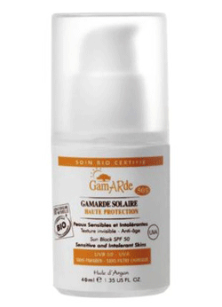 Gamarde este o crema destinata pielii sensibile, protectie solara PSF 50, pe baza de ulei de argan
