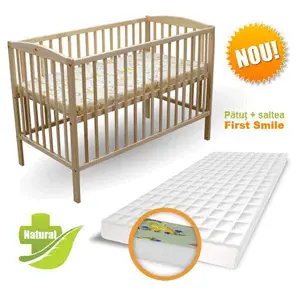 Patut bebe Natur + Saltea Clasica inclusa