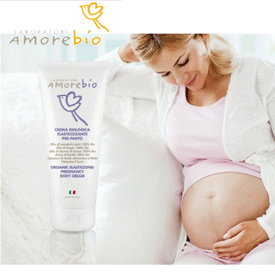Crema de corp femei insarcinate AmoreBio fara parabeni