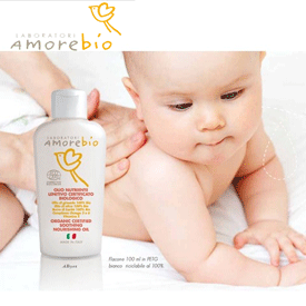 Ulei organic AmoreBio fara SLS pentru bebelusi