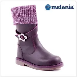 Cizme imblanite Melania din piele pentru fetite