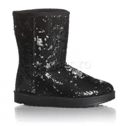 Cizme dama stil UGG cu paiete