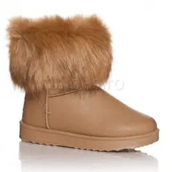 Cizme UGG bej piele ecologica impermeabile