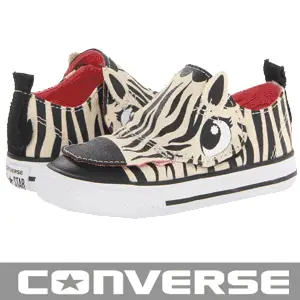 Converse Kids Chuck Taylor No Problem OX personalizati cu animale - zebra