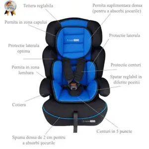 Cele mai ieftine scaune auto pentru bebe BabyGo FreeMove albastru