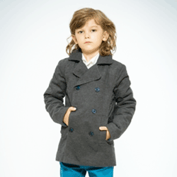 Trenci din stofa pentru baieti Be You gri