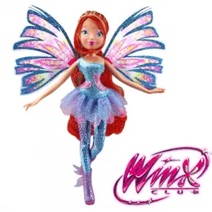 Papusa Winx Sirenix Double Wings Boom, Flora si Stella