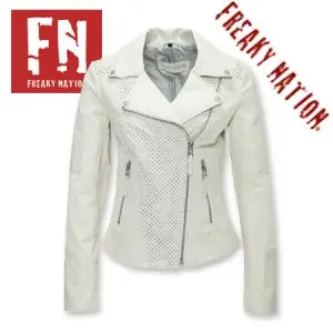 Geaca de Piele Dama Freaky Nation Bej Performance Geaca de Piele Dama Freaky Nation Bej Performance