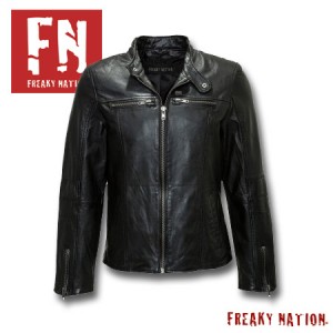 Geaca de Piele Barbati Freaky Nation Neagra Airport Geaca de Piele Barbati Freaky Nation Neagra Airport