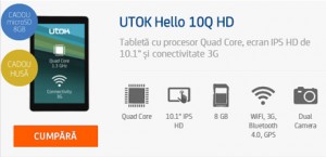 Review Tableta UTOK Hello 3G GSM 10Q HD