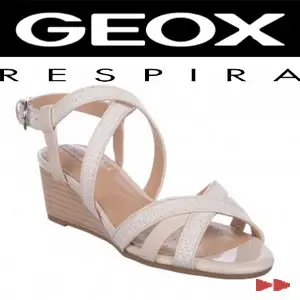 Sandale GEOX albe, din piele naturala