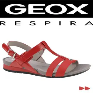 Sandale casual dama Geox Formosa cherry rosii