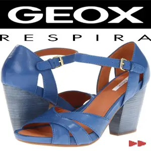Sandale dama GEOX D Divinity din piele toc inalt gros patrat