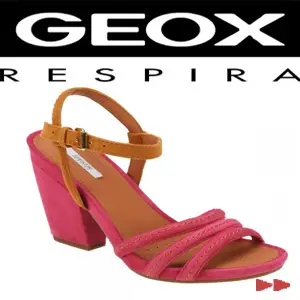Sandale dama Geox Fuchsia piele intoarsa Biscuit