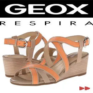 Sandale dama GEOX din piele portocalii