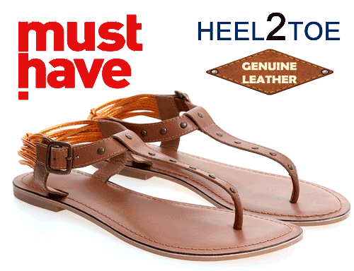 Must Have Leather Heel to Toe Sandals Clearance on Amazon