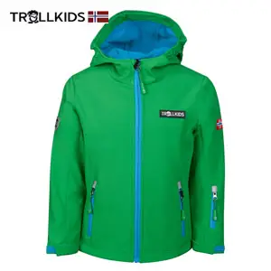 Jacheta anti vant pentru copii baieti si fetite Trollkids Oslofjord Verde