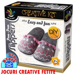 POM-POM SLIPPERS Set creatie papuci de casa
