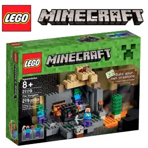 Lego Minecraft Temnita 21120 cel mai ieftin set lego minecraft