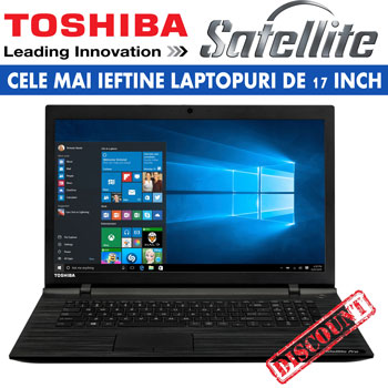 CELE MAI IEFTINE LAPTOPURI DE 17 INCH Laptopul Toshiba Satellite C70-C-198 cu procesor Intel® Pentium® Dual Core