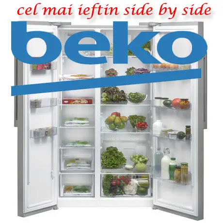 Cel mai ieftin frigider Side by Side Pareri si Pret BEKO GN163022S, NeoFrost, 558 l