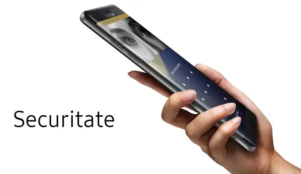 Securitate Samsung Galaxy Note7 - Scanarea Irisului