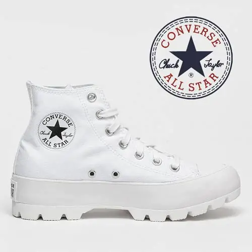 Ghete dama iarna Converse White Lugged Winter