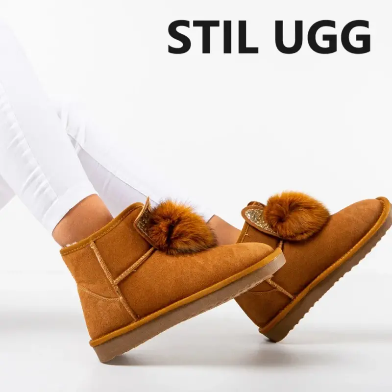 Cizme tip Ugg Dub Camel