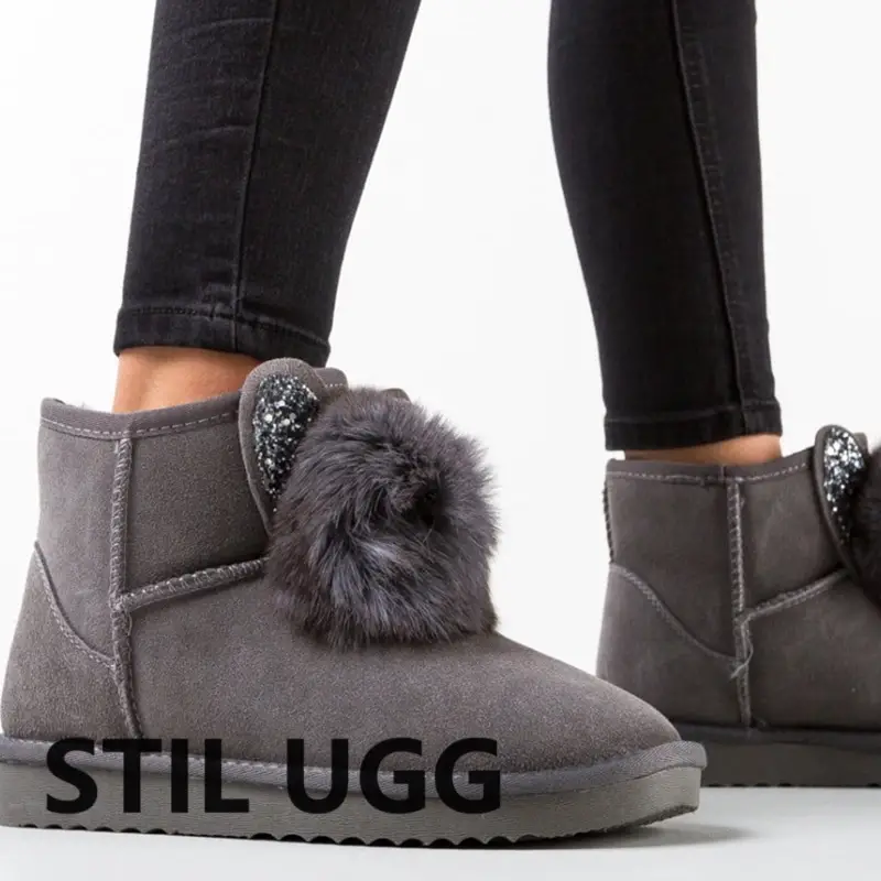 Cizme tip Ugg Dub culoare Gri